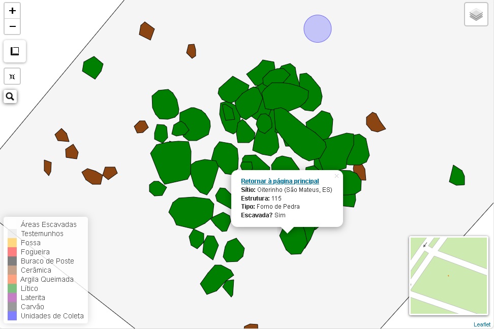 Popup para visualizar informações gerais da estrutura